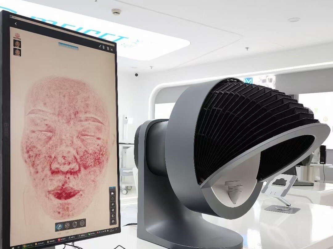 Skin. analysis machine at Harbour Clinic in Poole